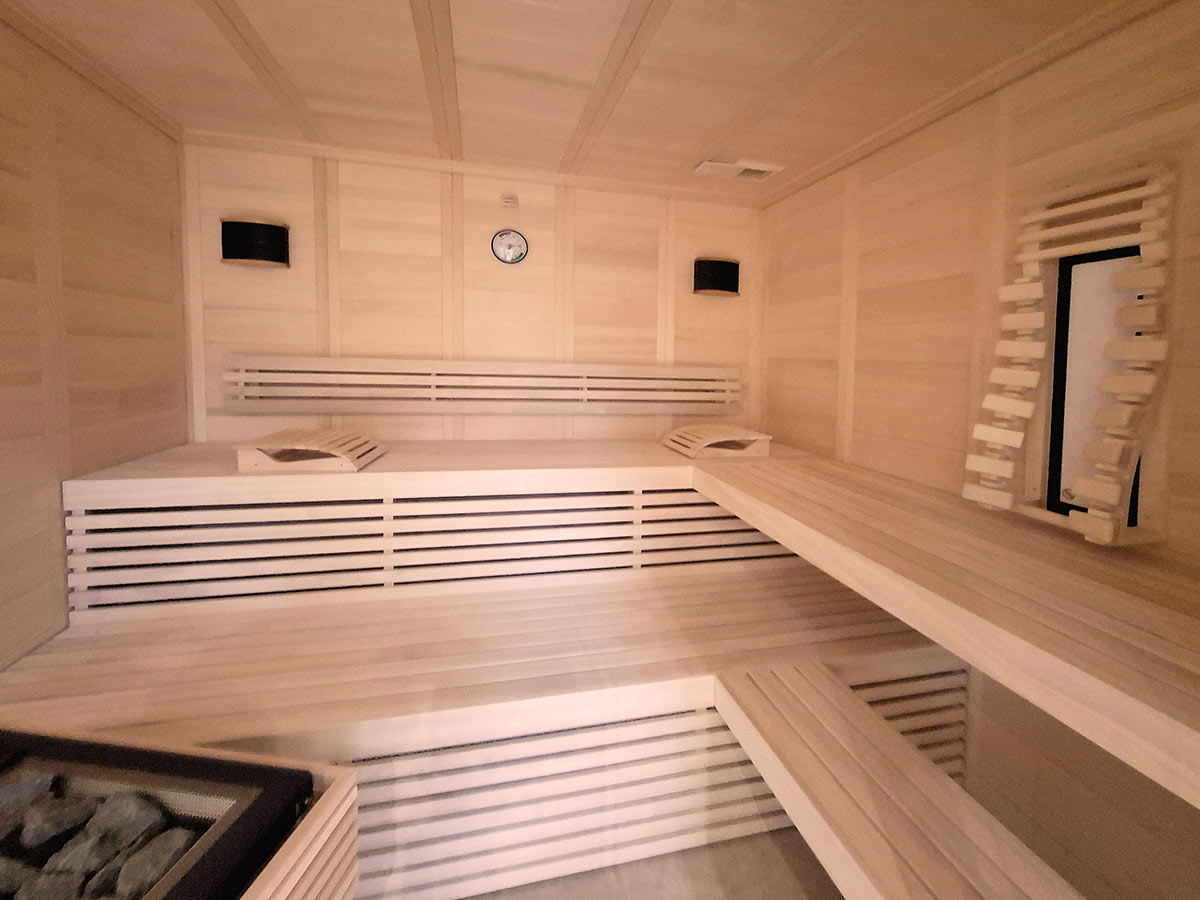 Innensauna, Massivholz Pinie, Ausstattung: Massivholz Espe Schweinfurt